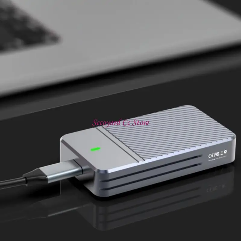 N3UC High Speed Aluminum Alloy mSATA to TypeC SSD Enclosure Adapter Case Box for 6Gbps Fast Data Transfer
