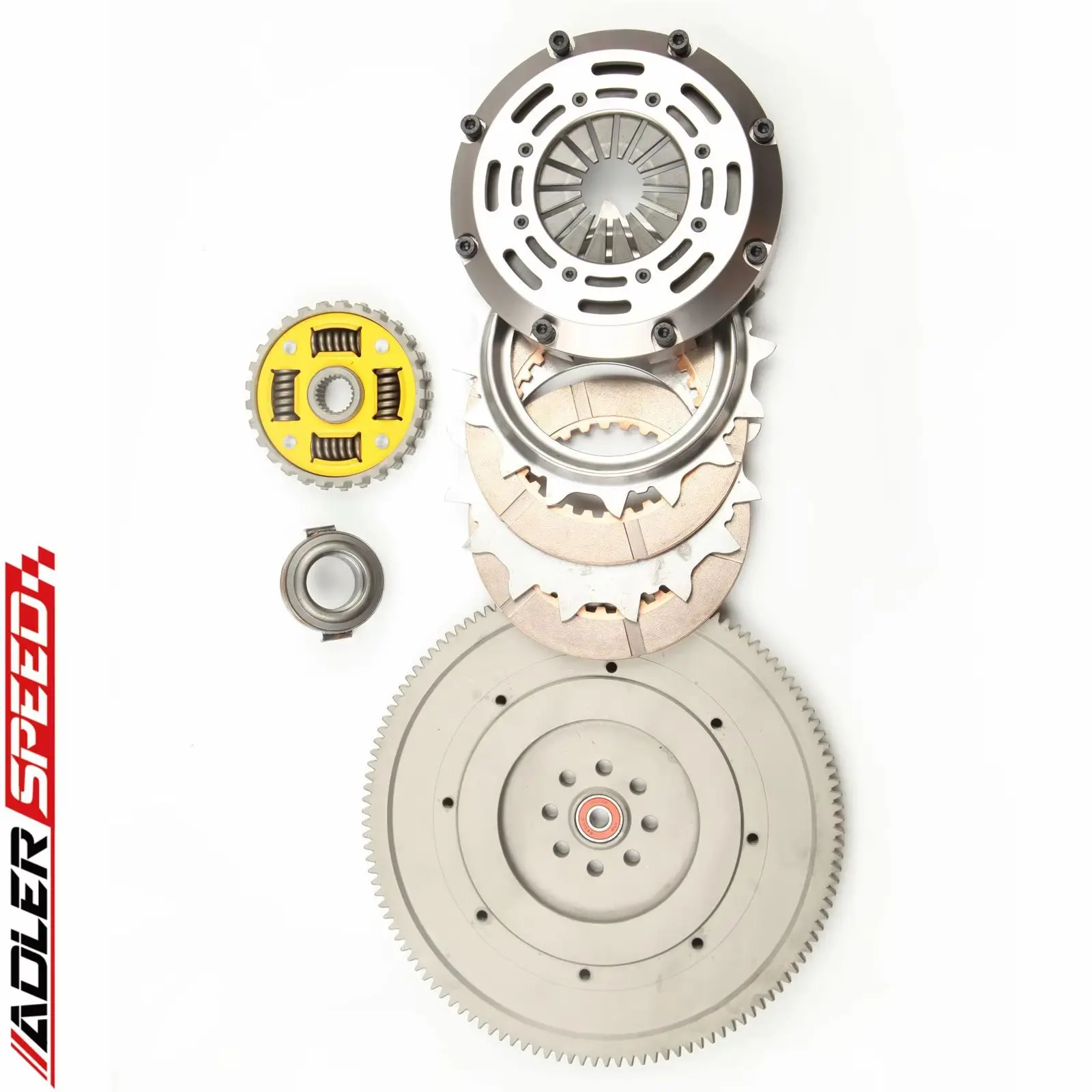

ADLERSPEED Sprung Clutch Twin Disc Kit +Flywheel For 05-12 SUBARU LEGACY OUTBACK