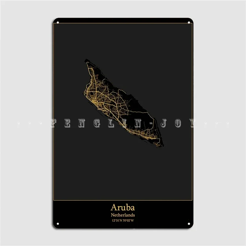Aruba Netherlands Metal Plaque Poster Kitchen Wall Pub Designing Wall Plaque Tin Sign Posters