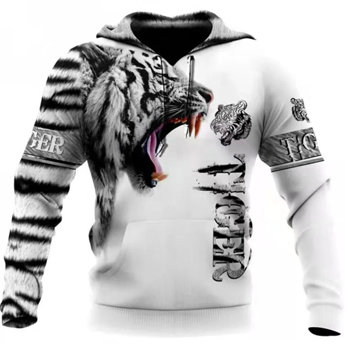 Animal Tiger 3D Printed Fashion Men\'s Hoodie Harajuku streetwear Pullover Autumn Sweatshirt Unisex Casual Jacket Sportswear Coat