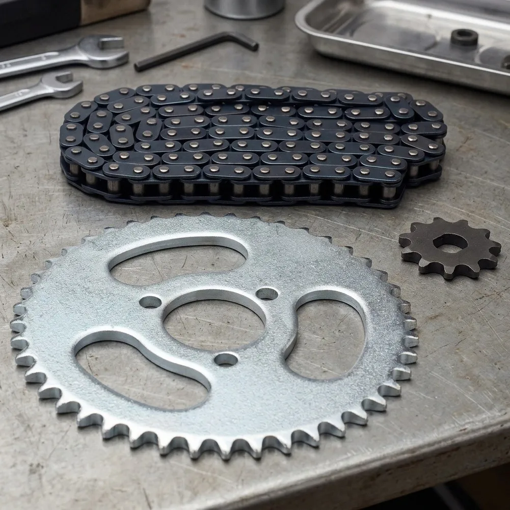 Pocket Bike Sprocket Silver Dark Grey 47cc 49cc Drive Set Wear Resistant Material Non Deformation for Design Smooth Power