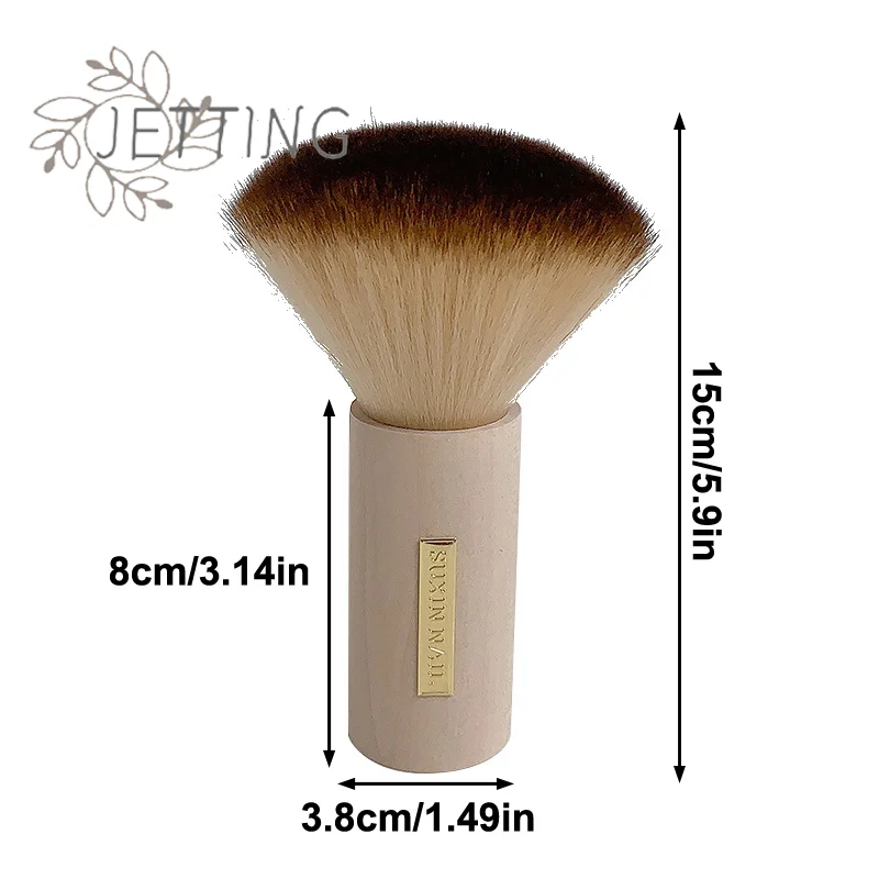 Spazzola per polvere rotonda calda per unghie Spazzole per polvere per unghie di grandi dimensioni Strumento per la pulizia della polvere per smalto gel UV acrilico Accessori per manicure