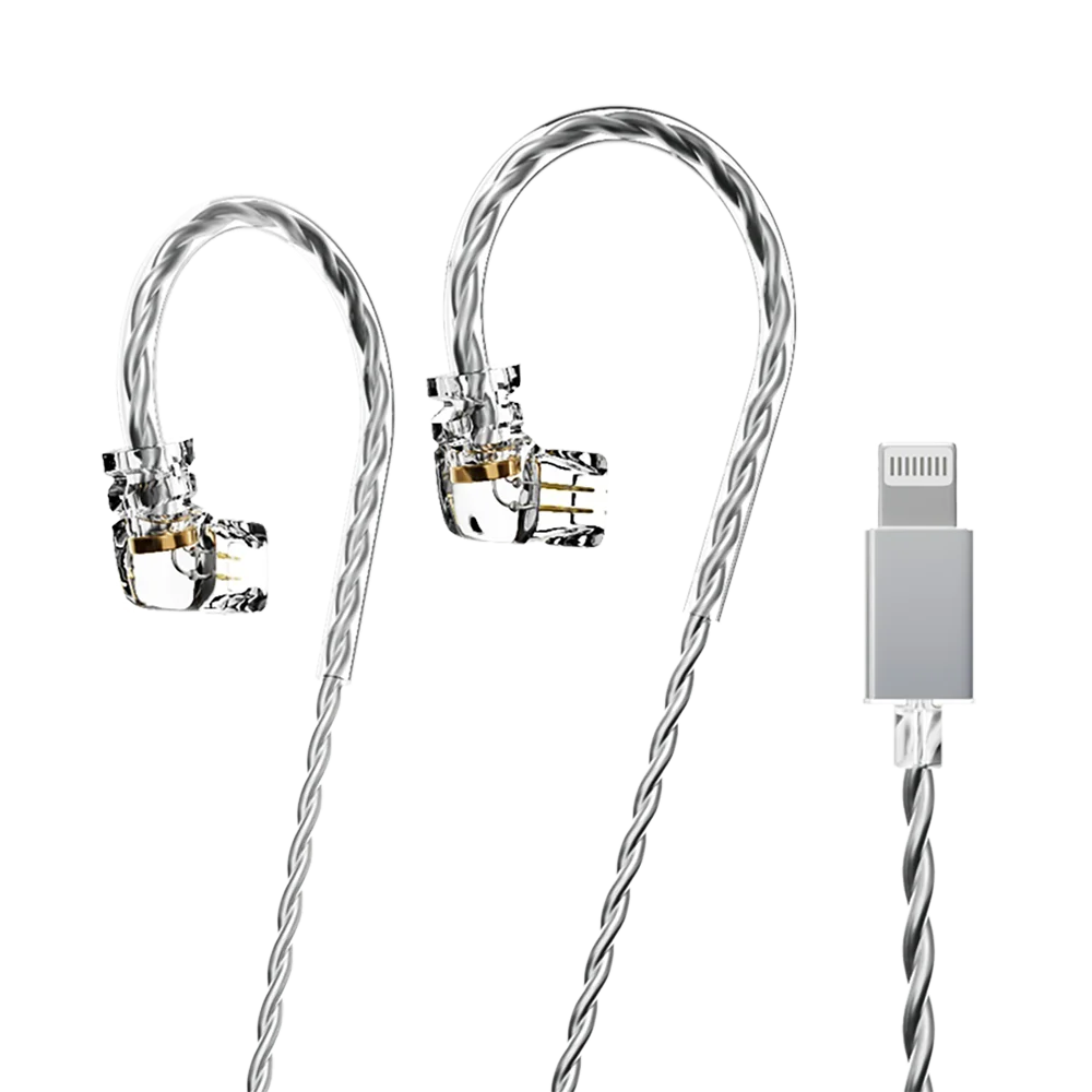 ND Lightning earphone cable is suitable for wired earphone with Lightning interface, 2pin, double-pin plugging and unplugging 0.