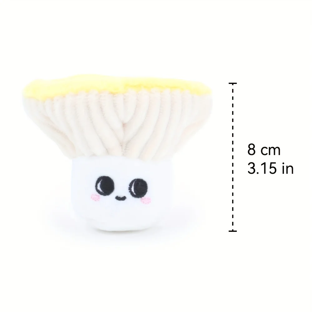 8CM żółty grzyb pluszowa roślina warzywna lalka seria dla dzieci kojące zabawki prezenty