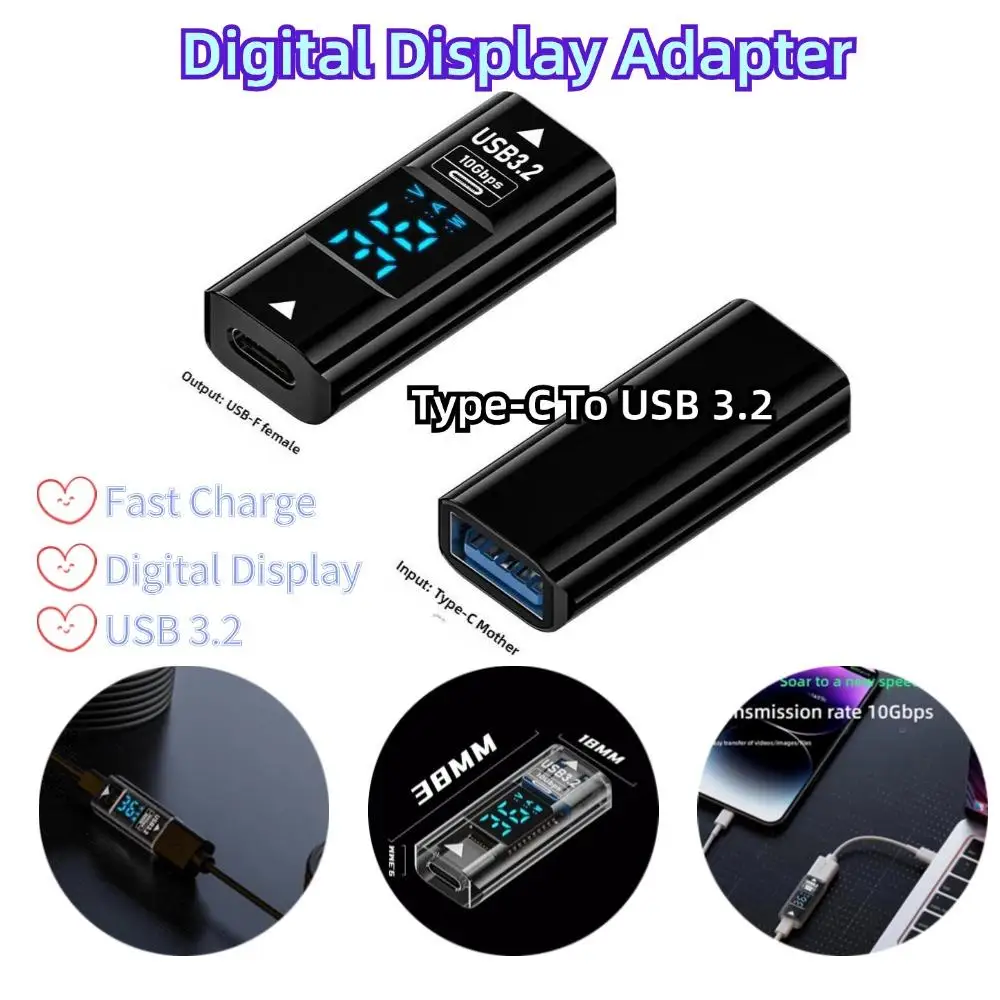 Type-C Female To USB3.2 Female Adapter Fast Charging Data Transafer Digital Display Hard Drive Box Car Keyboard Receiver Adapter