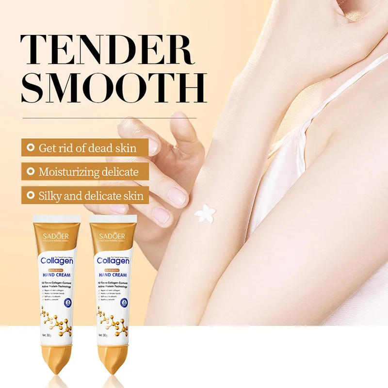 SADOER Collagen Hand Cream Hands Skin Friming skincare Moisturizing Brightening Hydrating Hands Creams Hand Skin Care Products