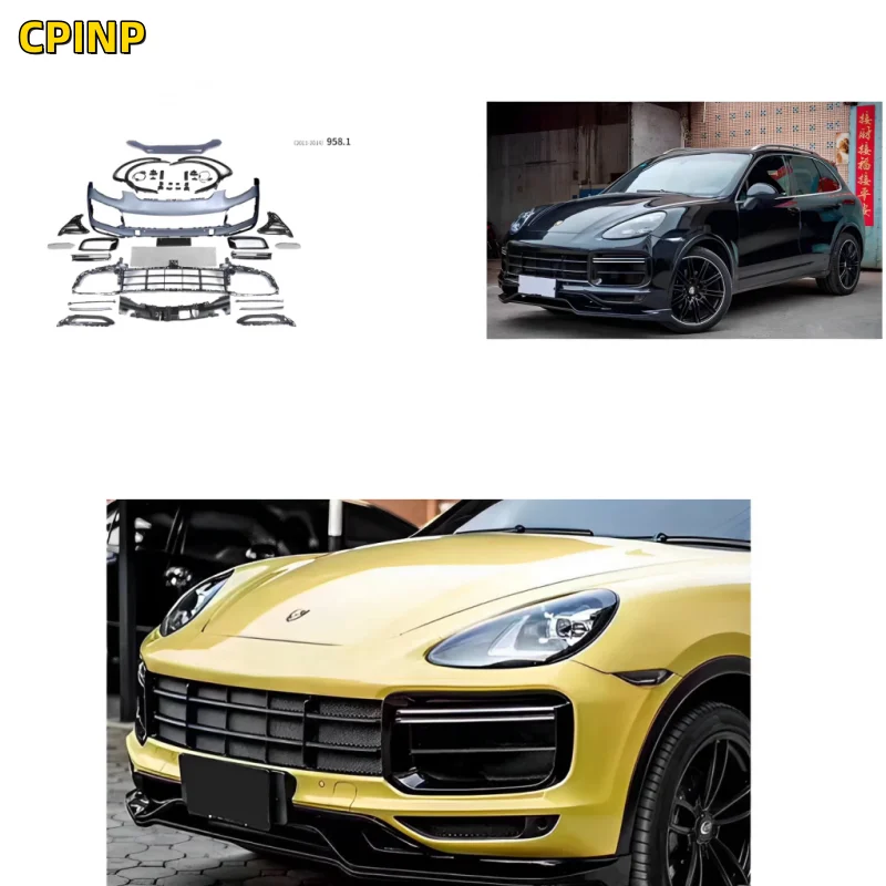 Suitable for Porsche Cayenne 2011-2014 958.1 upgrade 2018-up type 9Y0 front bumper headlights Turbo type Cosmetic LED headlights