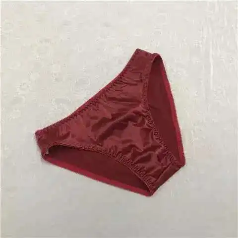 Glossy Ice Silk Satin Men Lingerie Panties Plus Size Underwear Male Sexy Briefs
