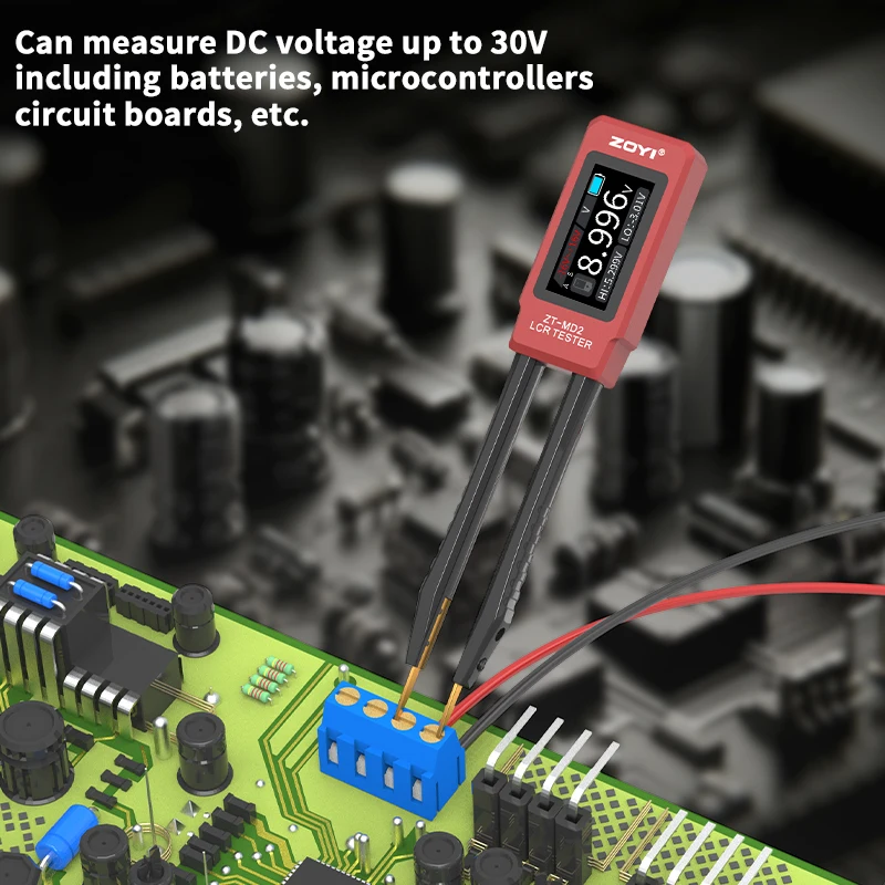 Zoyi ZT-MD2 High-Precision Handheld Tweezer Bridge Smart Auto-Identification: Voltage, Resistance, Capacitance, Inductance