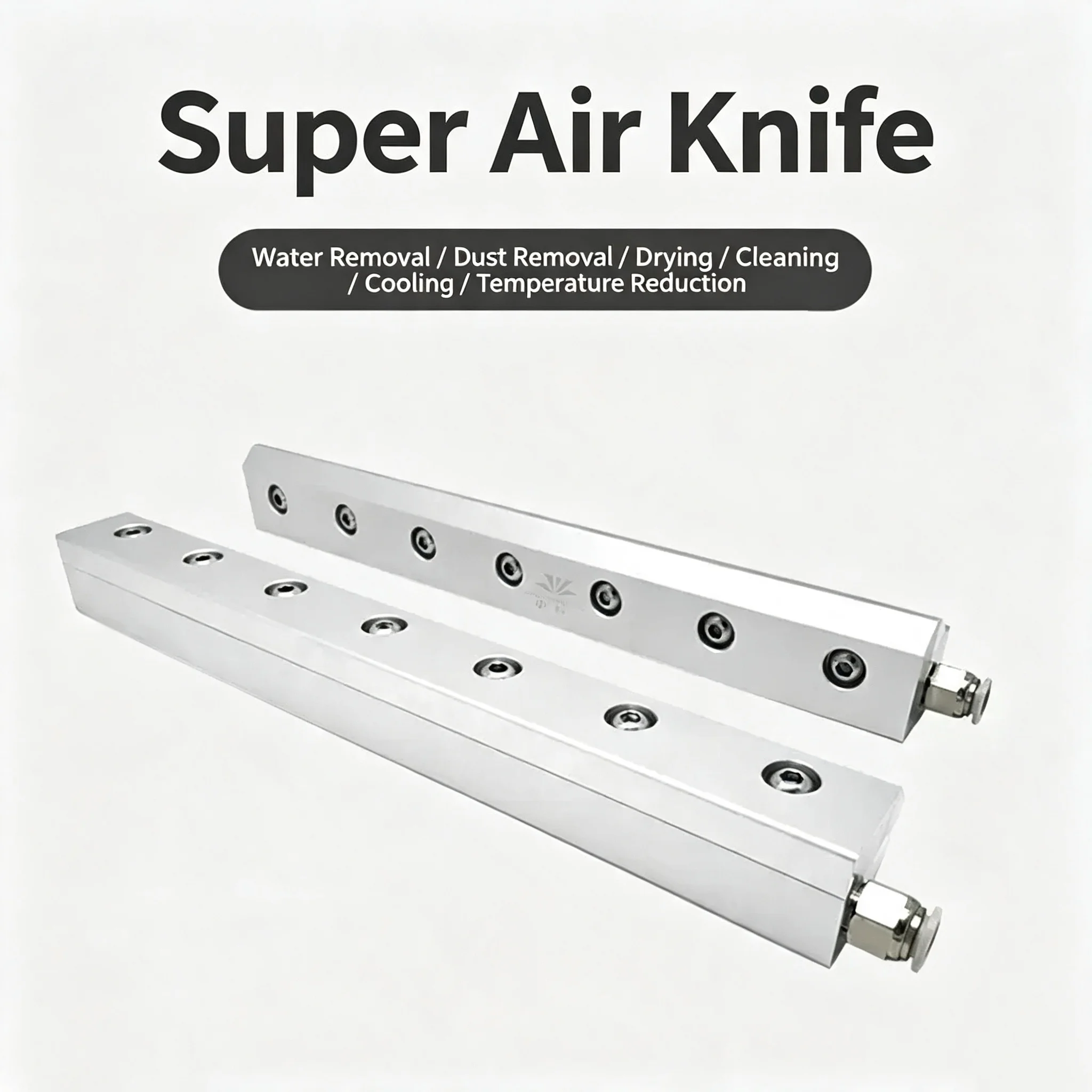 Industrial Blower-Powered Air Knife Nozzle 30-700mm Super Air Knife Compressed Aluminum Alloy Air Gun for Cleaning And Drying