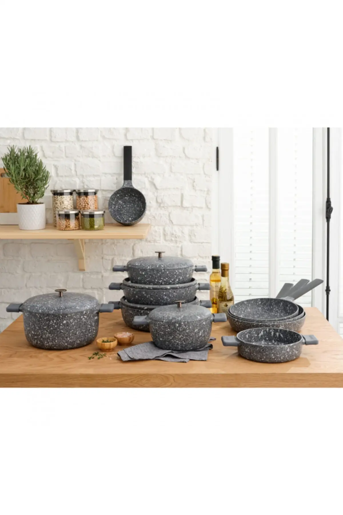 DOLBOVI Perge 15 piece casting granite Cookware Set Cookware Set