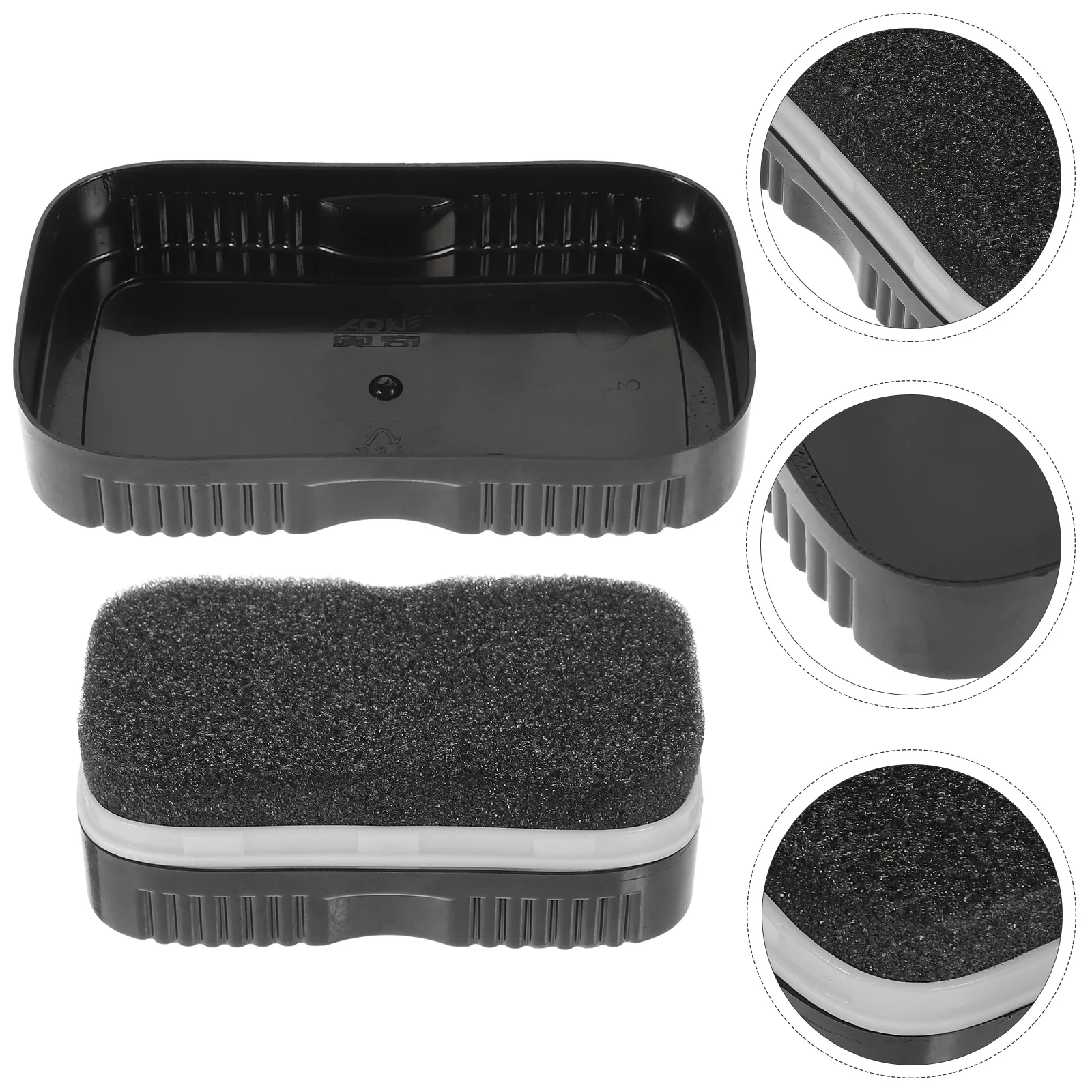 

Double Sided Sponge Shoe Brush for Cleaning Tool with Soft Sponge Plastic Cover Design Portable Home Travel Use Shoe Wax