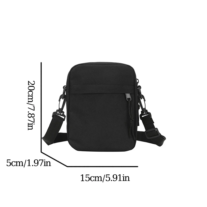 Fashionable and Minimalist Solid Color Oxford Waterproof and Wear-resistant Multi Pocket Zippered WOMEN'S Crossbody Bag