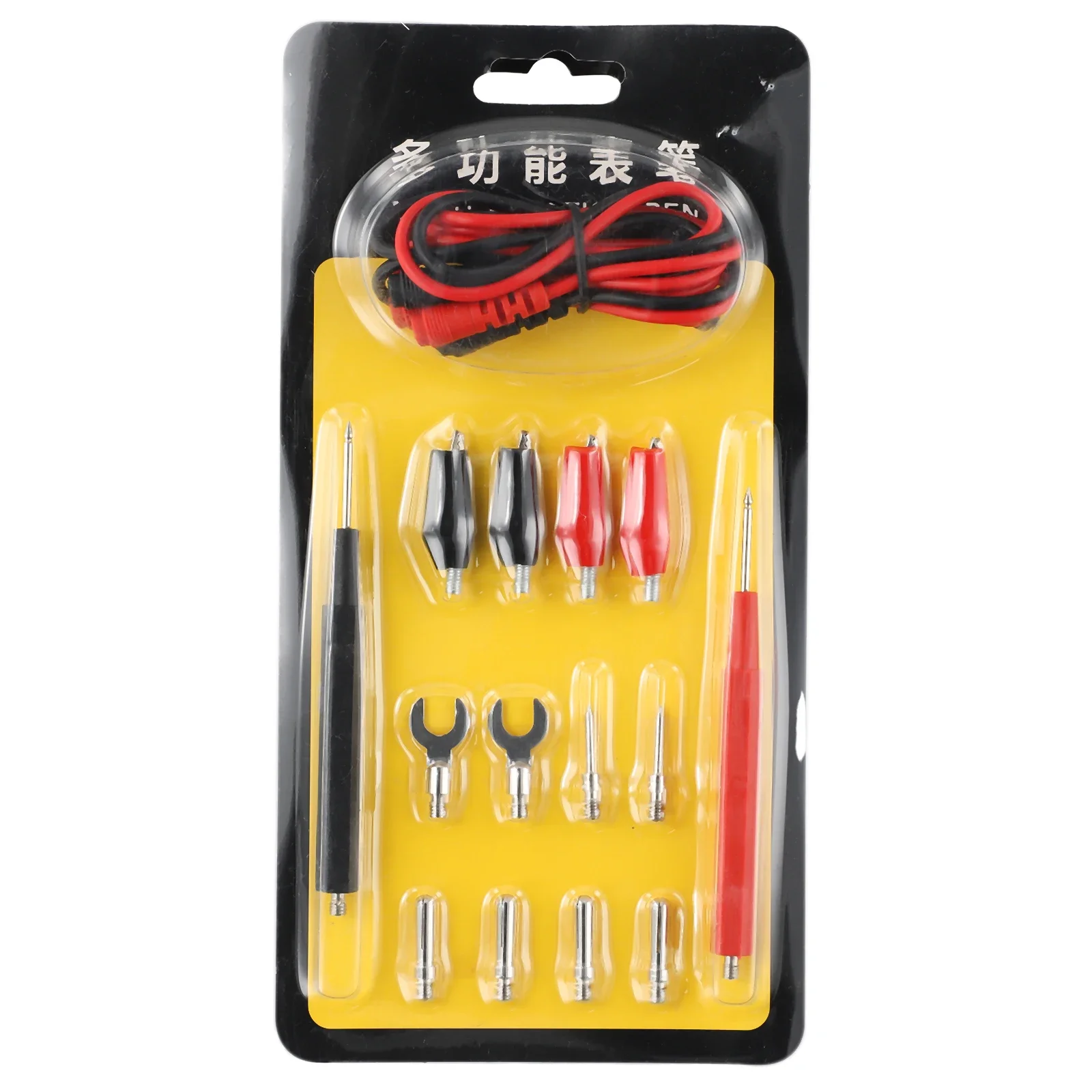 

16pcs Digital Multimeter Test Kit Multimeter Probe Test Needle Tip Clip 16 In 1 Multi-function Combination Line