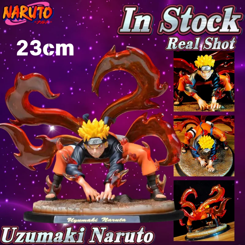 

23cm Naruto GK 4-Tails 9-Tails Sage Mode Naruto Figure PVC Collectible Statue Premium Anime Model Ornament