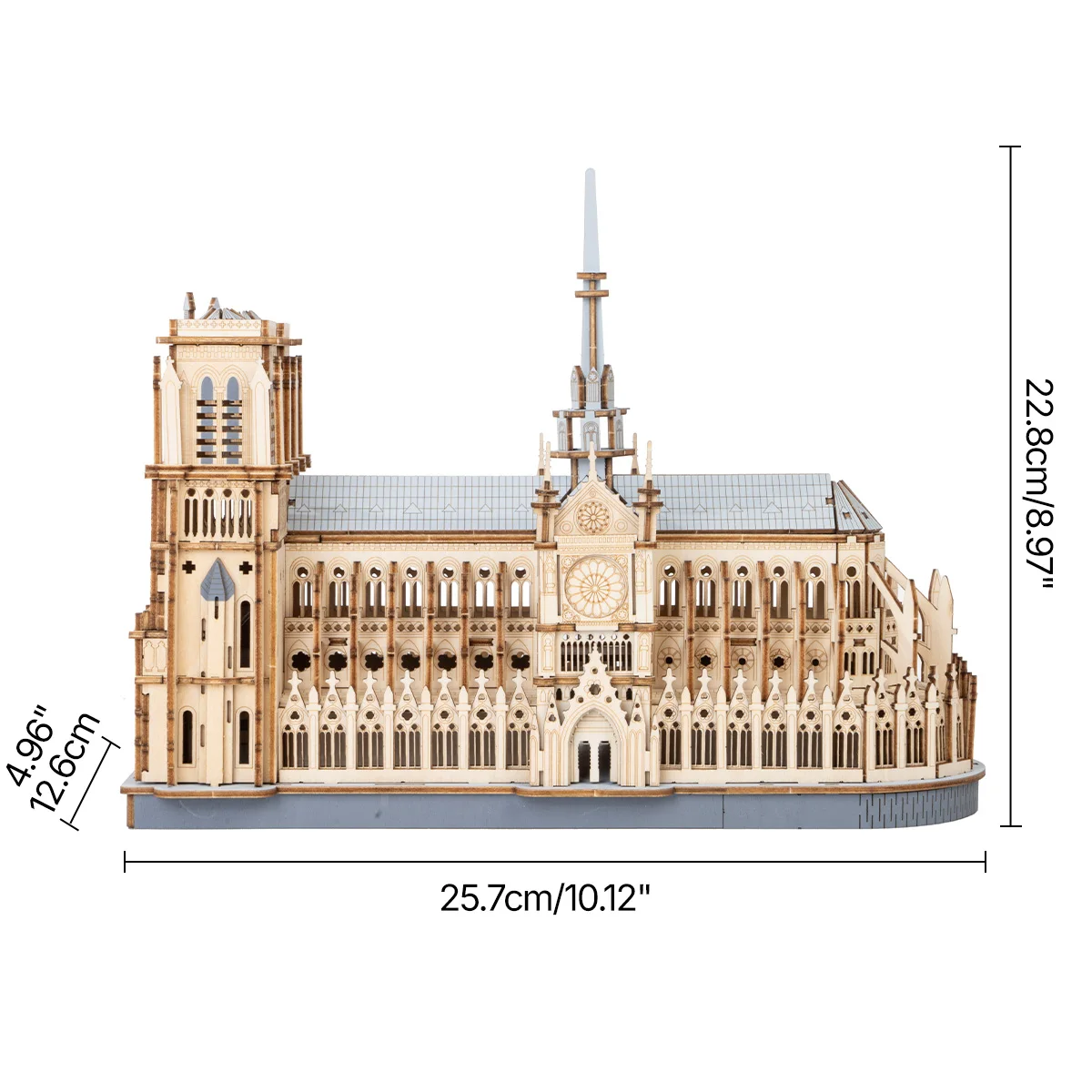 Robotime Katedra w Paryżu Puzzle 3D Drewniane Duma Wyświetlania Skala Laserowo Cięty Drewniany Model Zestaw Prezent dla Miłośników Architektury Dzieci Dorosłych