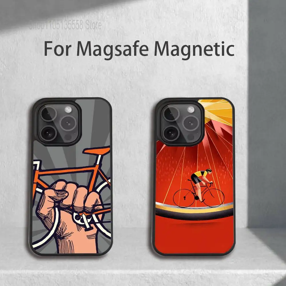 

T-Tour De France B-Bicycle For iPhone 11,12,13,14,15,16,17,Pro,Max,Plus,Mini,SE4,E Phone Case With Magsafe Wireless