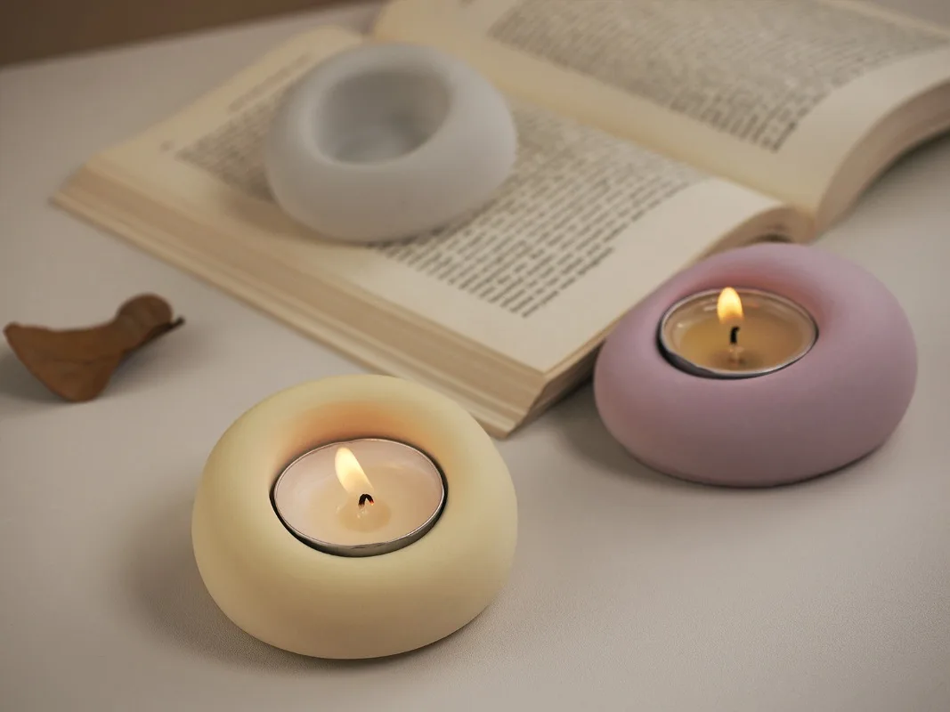 Irregular Candlestick Silicone Mold Round Bubble Candle Holder Molds Concrete Tealight Holder Mold Plaster Epoxy Resin Art Mould