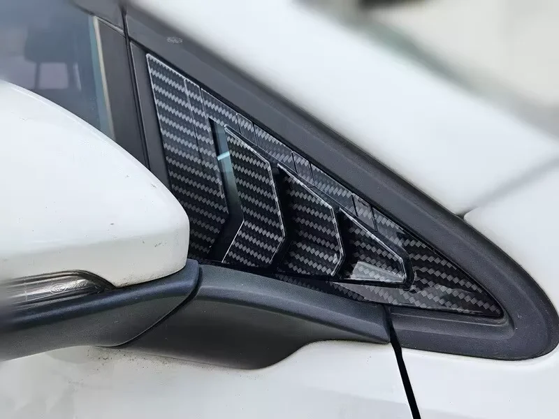Fits For Volkswagen VW Golf 7 MK7 MK7.5 2013~2019 Car Front Triangle Window Louver Side Shutter Blind Shades Cover Sticker Vent