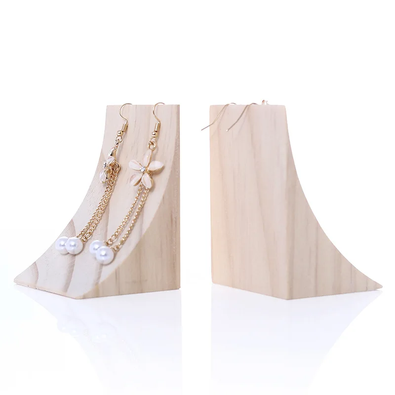 

Bamboo Wood Earrings Display Stand Earring Holder Jewelry Stand Jewlery Organizer Organza Earings Packaging