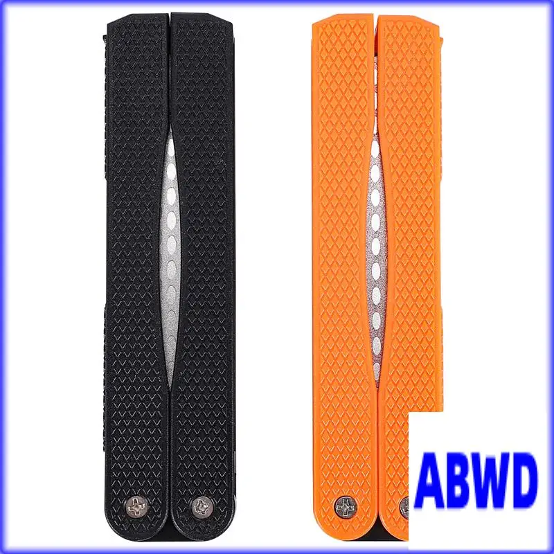 

WD-2PCS Профессиональная складная карманная точилка, кухонная двухсторонняя точилка 400 и 600, алмазная точилка для ножей