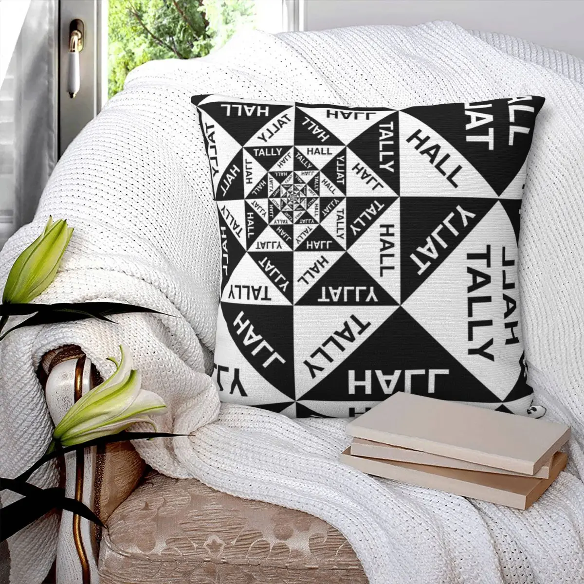 New 02 Tally Hall Band Logo Genre indie pop Square Pillowcase Pillow Cover Velvet Cushion Decor Comfort Throw Pillow For Home