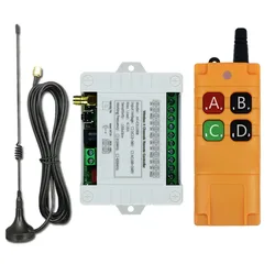 433MHz DC12V 24V 36V 4CH RF Wireless Remote Control Switch Radio Receiver 2000M Long Distance Remote controller Suckers antenna