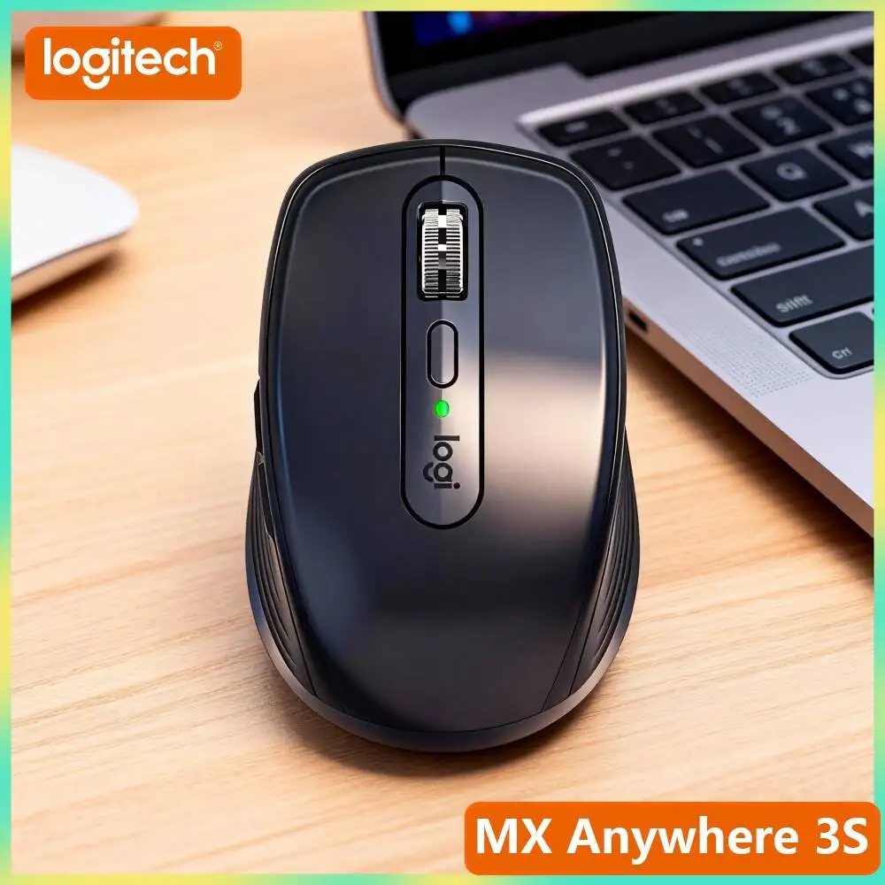Portable MX Anywhere 3S - 8000 DPI, USB-C Quick Charge, Silent Click, Ideal for Perfume Expo Trip & Short Business Tour