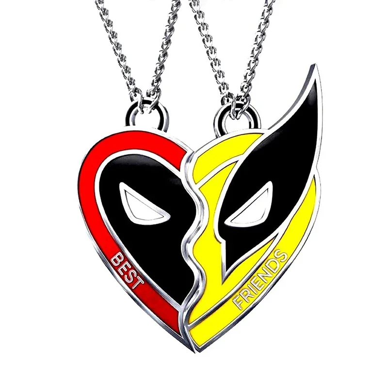 New Disney Deadpools and Wolverines Necklace Cartoon Figure Pendants Neck Decoration Kids Toy Pendents Jewelry Accessories Gifts