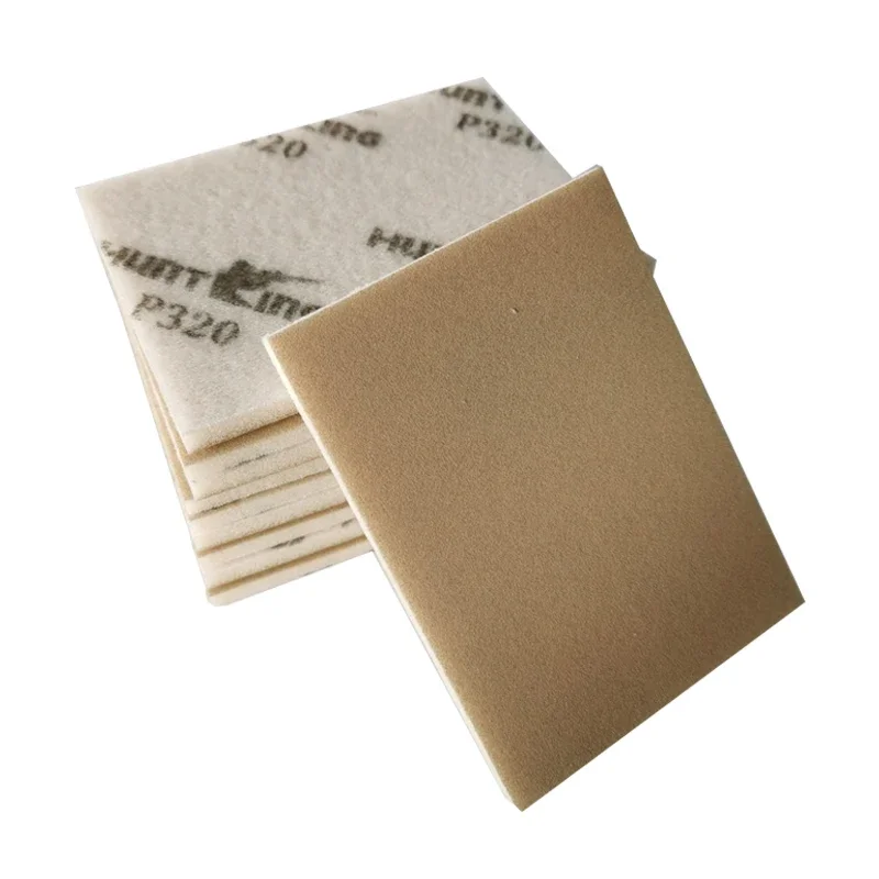 

Car Beauty Dry Polishing Sandpaper 75/100mm Square Sander Sponge Sandpaper Polishing Putty Self-adhesive Flocking