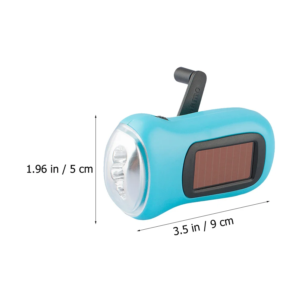 Solar Power Flashlight Ultra Bright LED Handcrank Camping Lights Portable Emergency Torch Abs Material Shake Charge Led Lighting