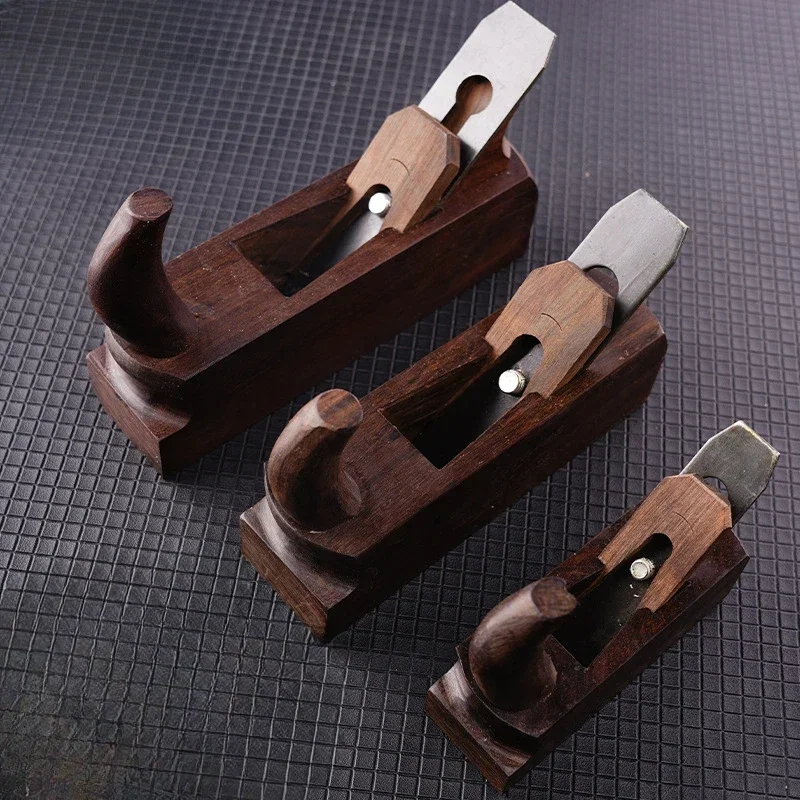 

1pcs/3pcs European Style Woodworking Planers Double Handed Straight Ox Horn Black Sandalwood Handmade Pull Planer DIY Tool