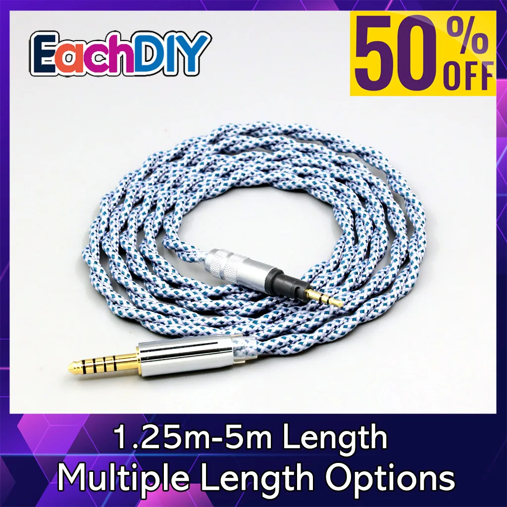 

99% Pure Silver Mix Graphene OCC Shielding Earphone Cable For Sennheiser Momentum 1.0 2.0 Headphone LN008671