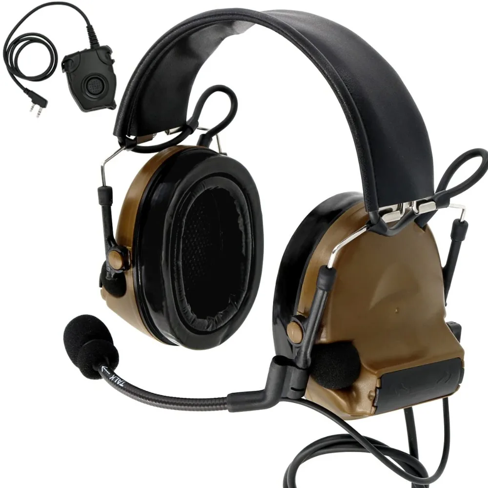 ชุดหูฟังยุทธวิธี COMTA 2 & U94 PTT 2pin พร้อมไมโครโฟน,ขยายเสียง,Airsoft กีฬา