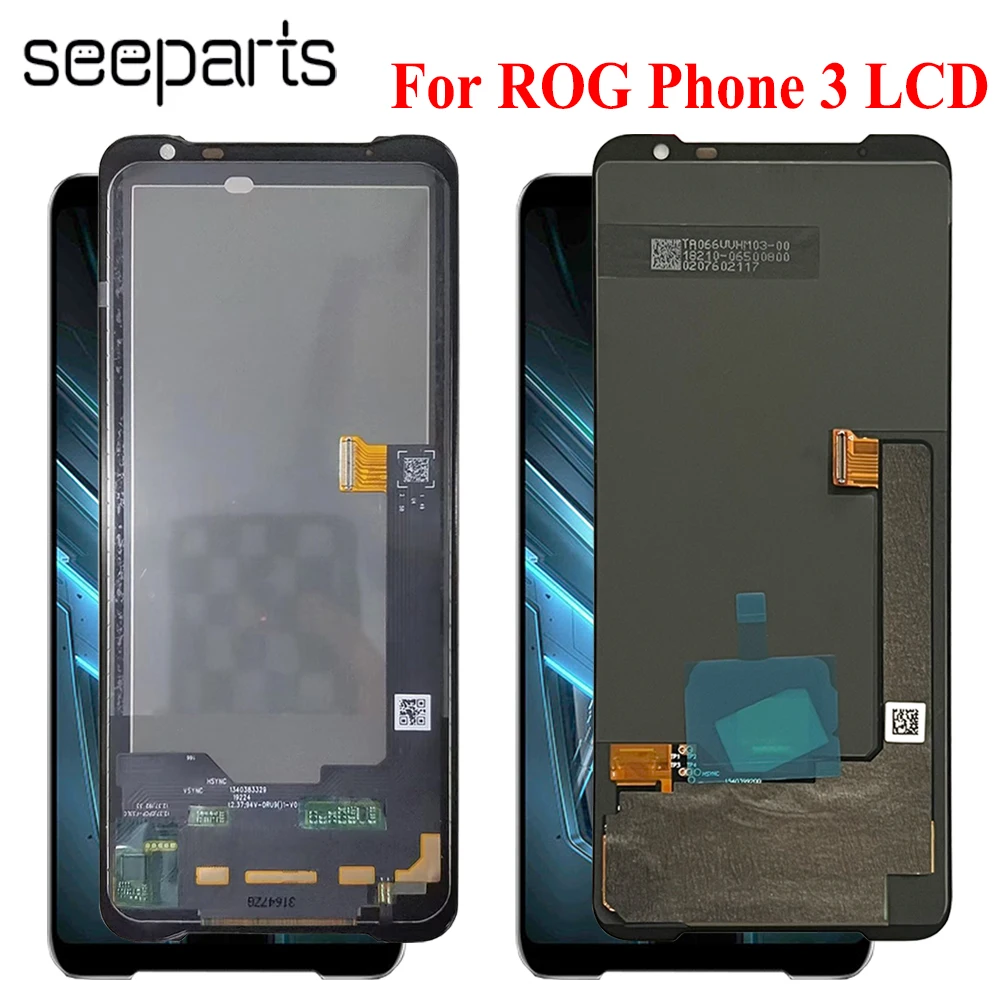 For ASUS ROG Phone 3 AMOLED LCD Display For ASUS ROG 3 TFT LCD Screen Touch Panel Digitizer Assembly Repair Parts