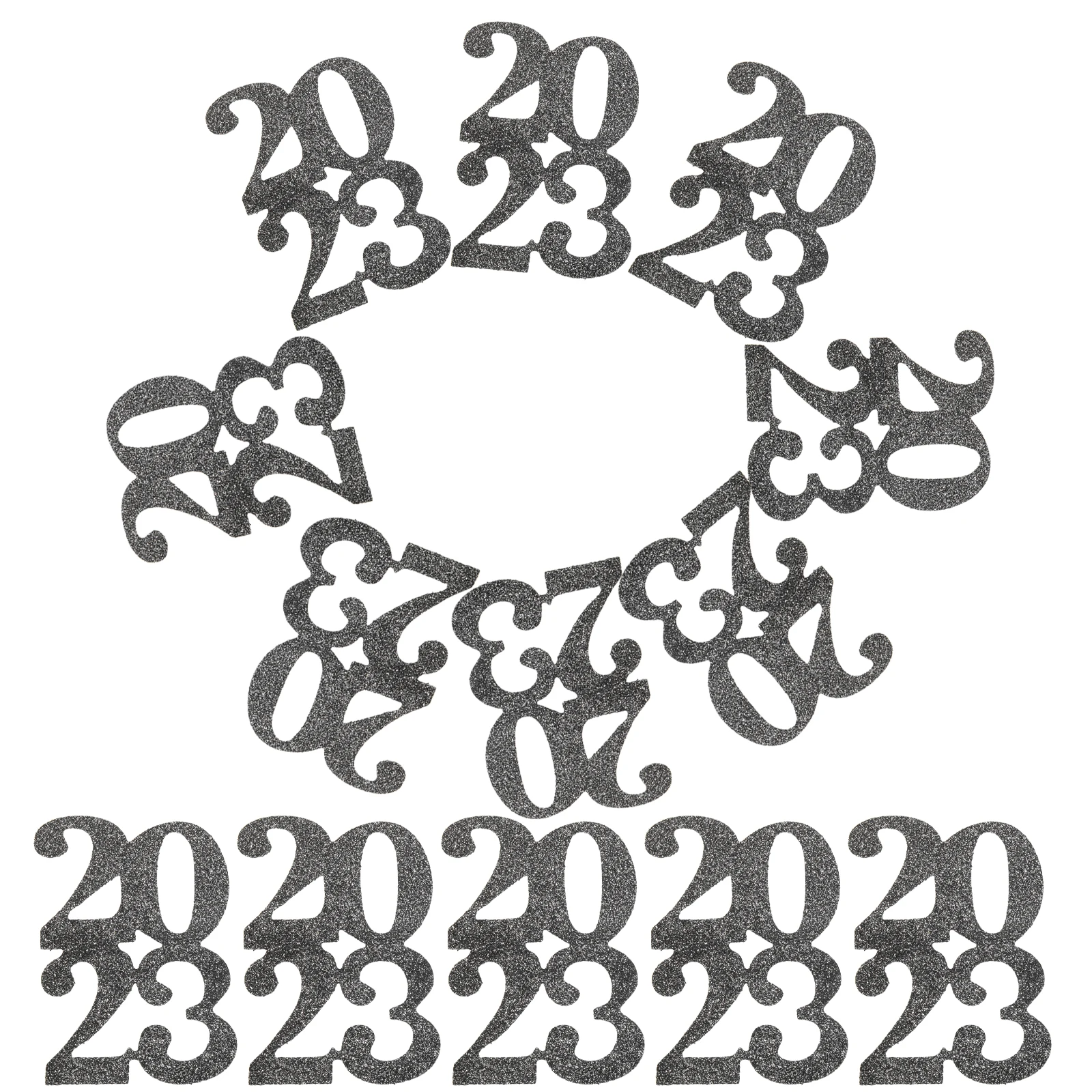 

24 pcs Table Decorations Glitter Tags for 2023 Congrats Grad Tags Signs Graduation Party Supplies Nonwoven Cards Photo Props