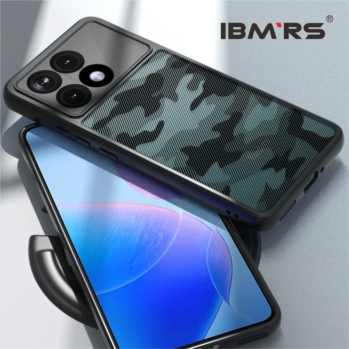 

IBMRS shockproof matte phone case, anti-scratch, double coating, for Xiaomi Redmi K70 pro/K70/Poco F6 Pro