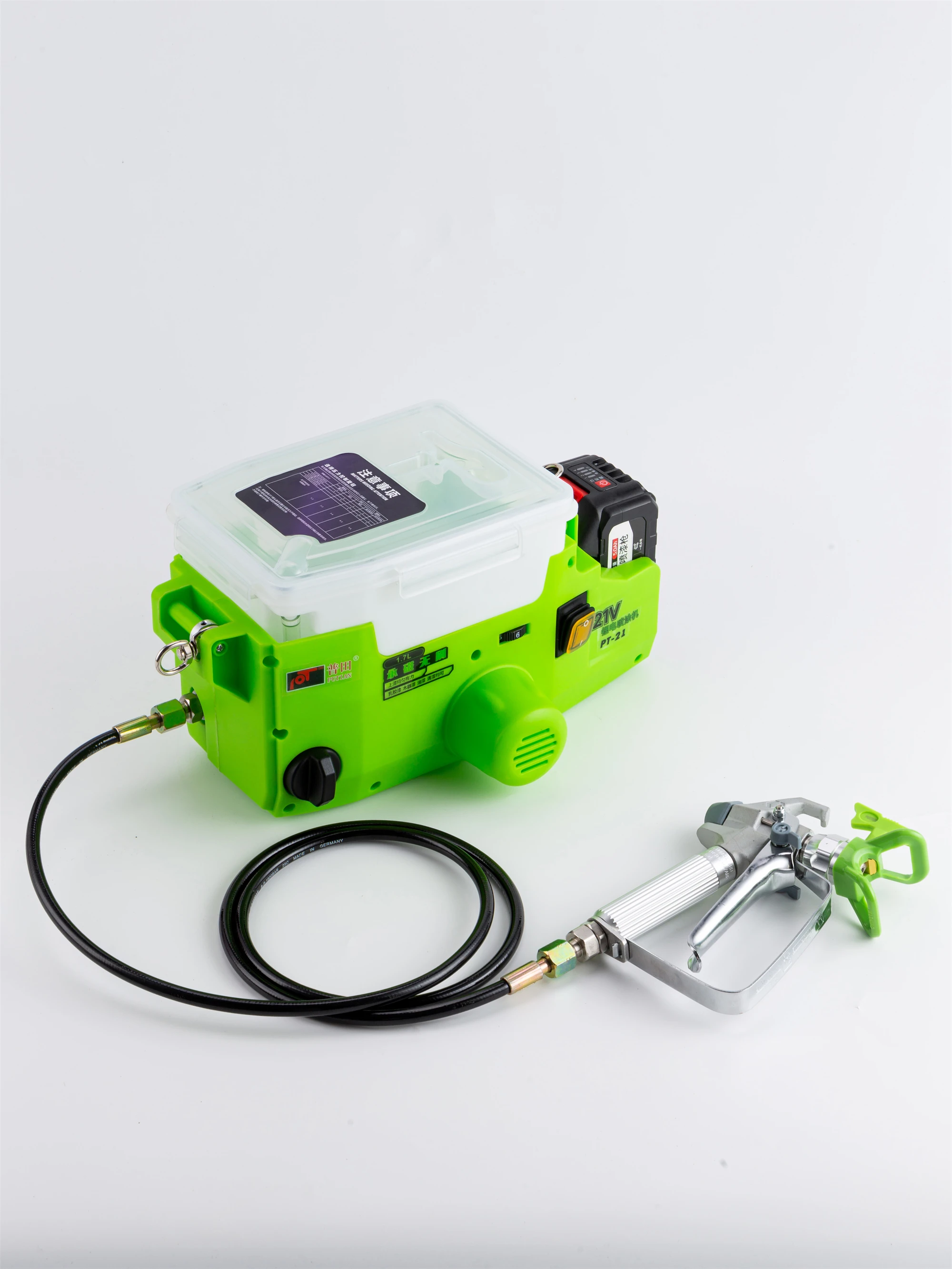 PT-21 High Pressure Professional DIY Backpack Spraying Machine Lithium Battery Brushed Motor 1.7L Capacity for Precision Coating