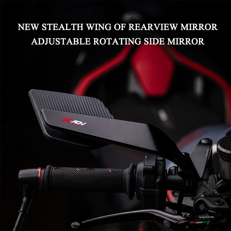 Track Certified Wide-angle Motorcycle Fixed Wind Wing Rearview Mirror For HONDA X ADV X-ADV XADV 750 XADV750 Accessories Rear