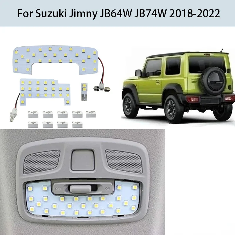 

12V 6500K White Reading Light LED Car Dome Roof Interior Light Kit For Suzuki Jimny JB64W JB74W 2018-2022