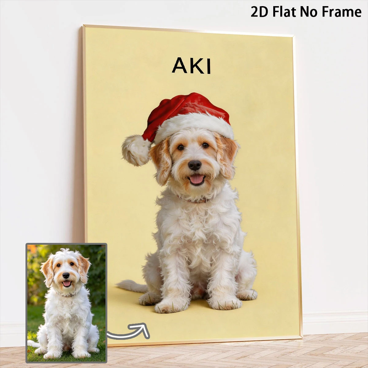 Custom Pet Posters Personalized Canvas Printing Custom Pet Photos Dog Cat Portrait Wall Art Custom Christmas Gifts Wall Decor