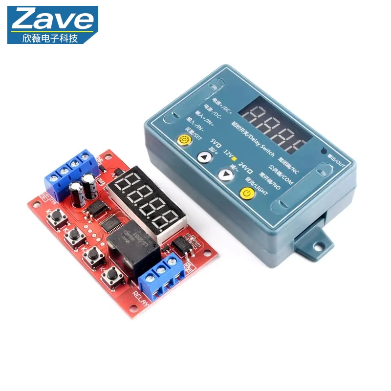 DC 5V 12V 24V 10A Adjustable Time Delay Relay Module LED Digital Timming Relay Timer Delay Trigger Switch Timer Control Switch