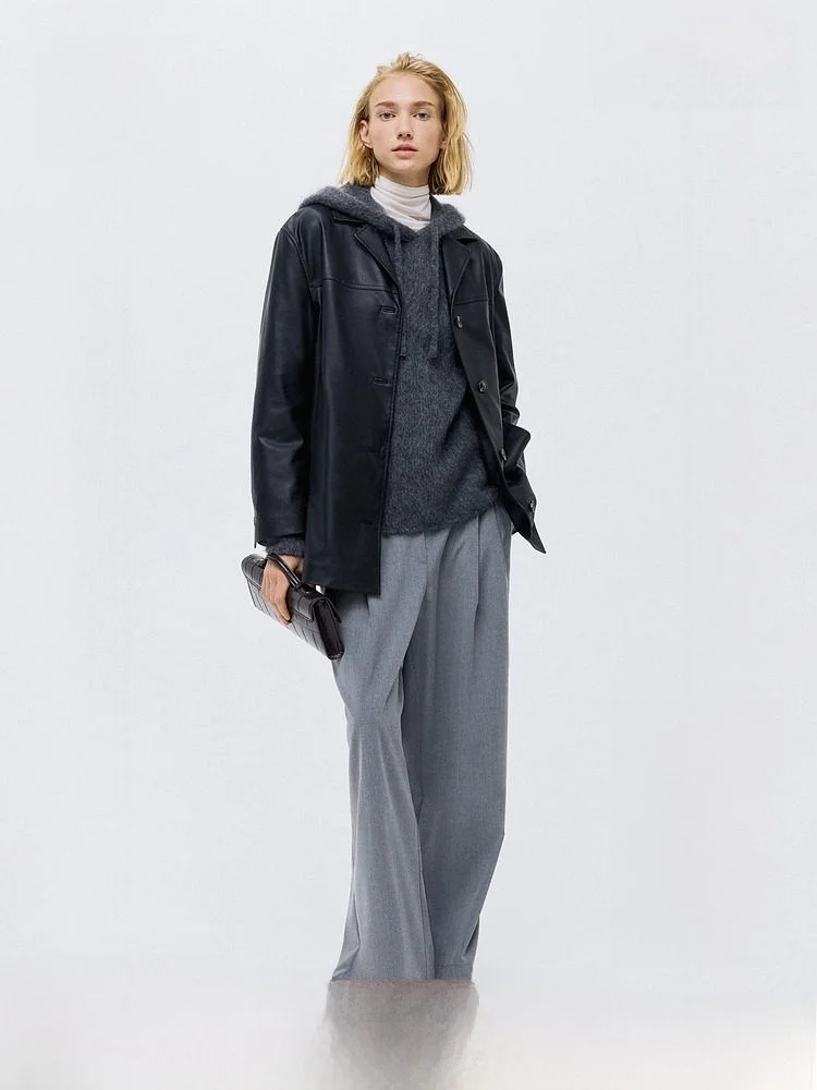 

H&M Women's Winter Coated Jaet 3700 Casual Sle Polyester Fiber Flip Collar Regular Length Outerwear for Ladies