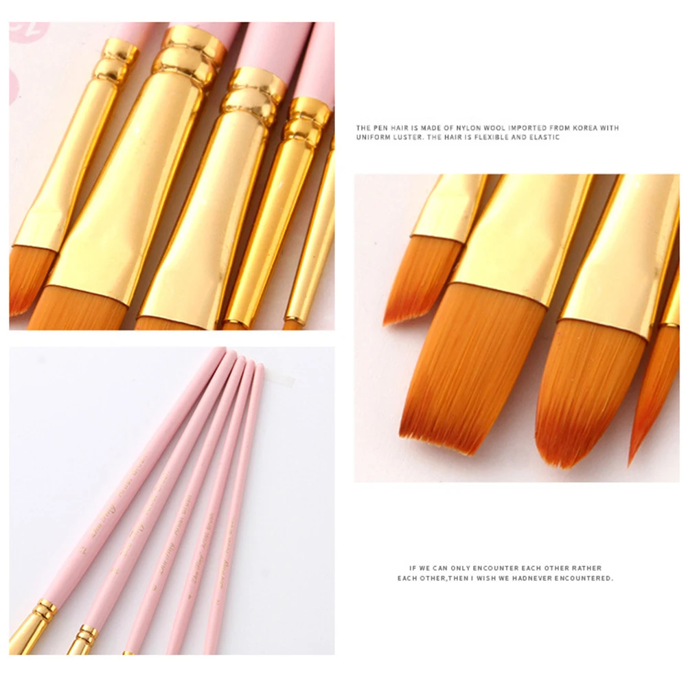 

5pcs Multi Brushes Durable Paintbrush Set for Acrylic Watercolor Oil Painting Art Water Color Brush Supplies Gifts
