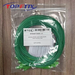 Jarretière 100 PCS 3.5 Meter Length SC/APC-SC/APC Green Fiber Optic Patch Cord Single Mode G657A2 Simplex 1.6mm Jumper Cable