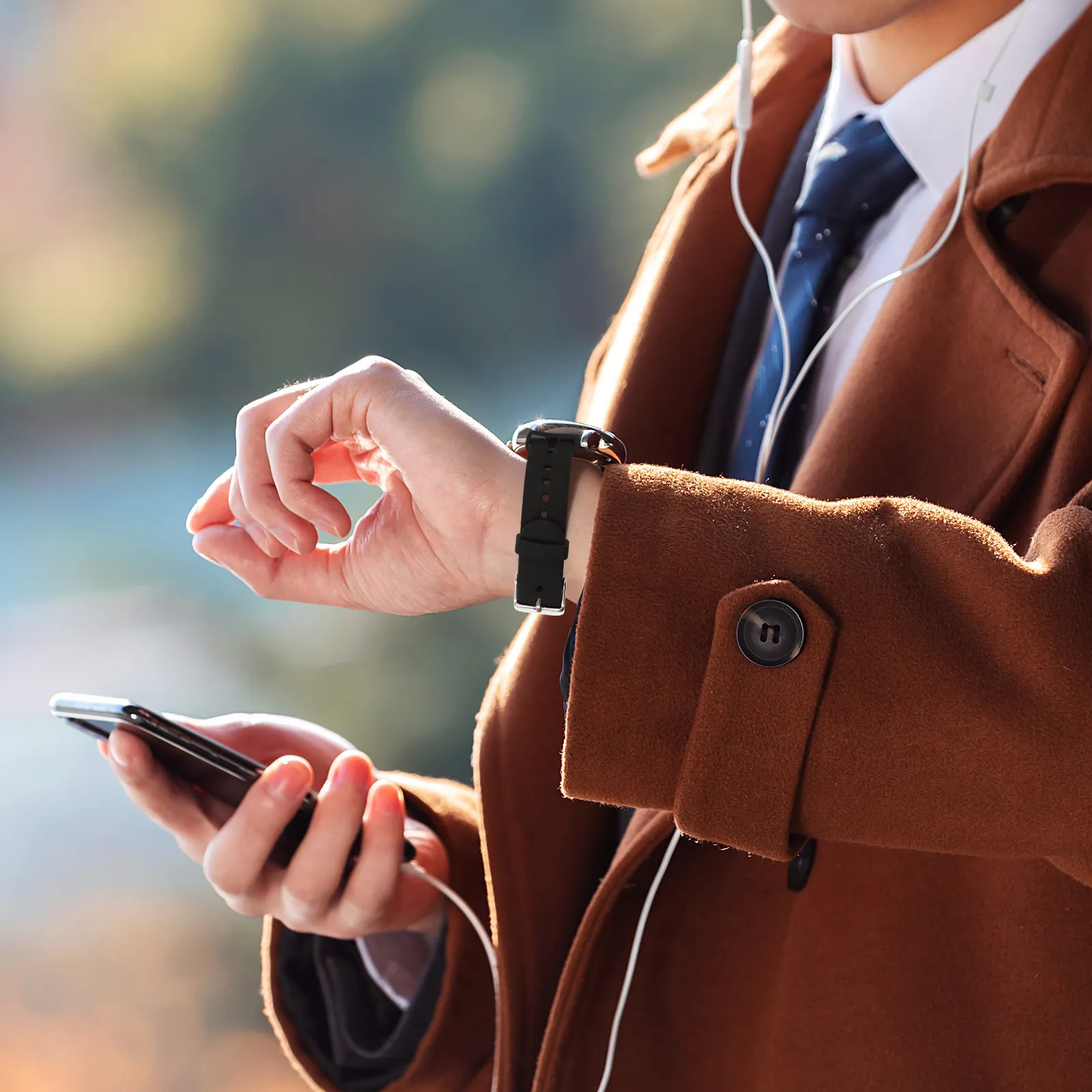 

3Pcs Silicone Watch Straps Premium Soft Flexible Adjustable Multiple Hole Compatible Breathable Sweatproof Replacement