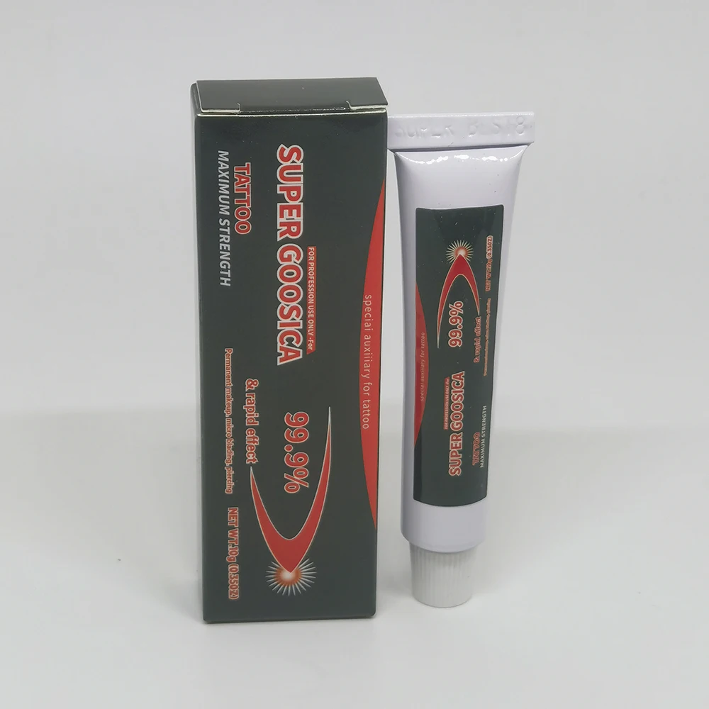 Newest 99.9% Super Goosica Tattoo Cream Before Surgery Semi Permanent Makeup Microblading Eyebrow Lips Liner Beauty Body 10g