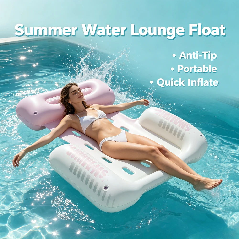 Multi Style Inflatable Water Floating Sofa Thickened PVC High Buoyancy Anti Capsize Pool Lounger for Beach Pool Lake