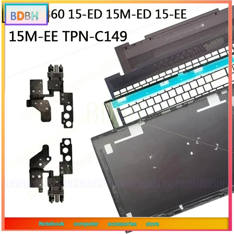 New For ENVY X360 15-ED 15M-ED 15-EE 15M-EE TPN-C149 LCD Screen Back Cover Front Bezel Palmrest Top Bottom Case Hinges