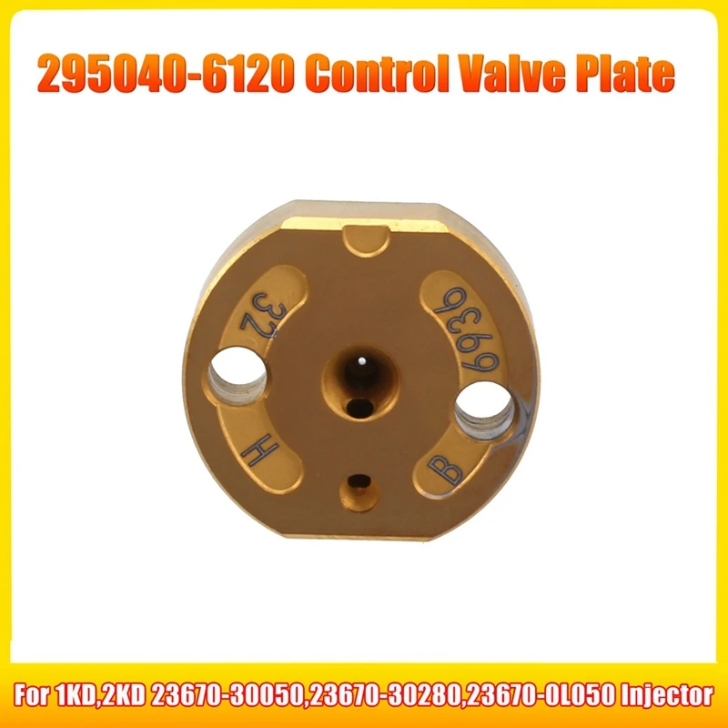 2PCS Crude Oil Injector Orifice Control Valve Plate Parts 295040-6120 For Injector 1KD,2KD 23670-30050,23670-30280,23670-0L050